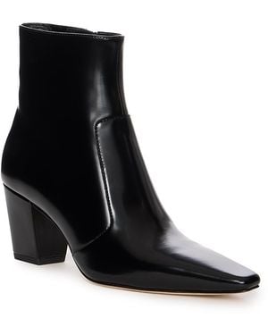 PAIGE Welsley Leather Ankle Boots - Black