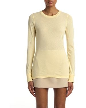 Wardrobe NYC Closet. Nyc Fitted Long Sleeve Tee - Yellow