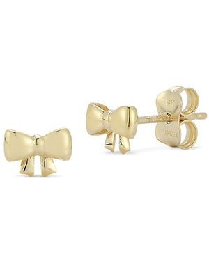 Moon & Meadow Bow Stud Earrings - White