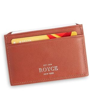 ROYCE New York Leather Rfid-Blocking Executive Slim Credit Card Case