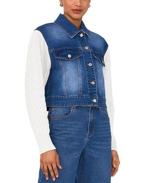 1.STATE Mixed Media Jacket - Blue