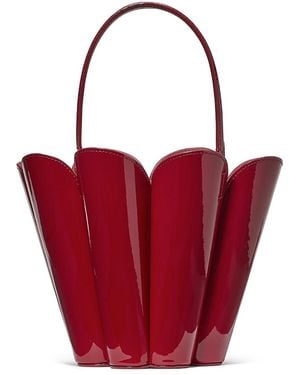 Kate Spade Spade Flower Patent Leather Bucket Bag - Red