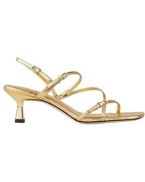 Sandro Strappy Sandals - Metallic