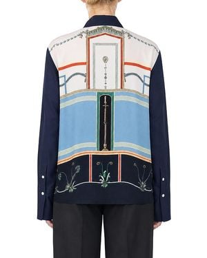 Callas Milano Billie Scarf Back Shirt - Blue