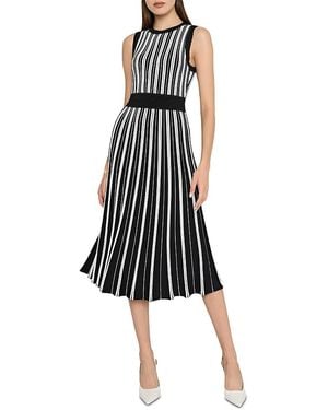 MILLY Pleated Midi Dress - Black