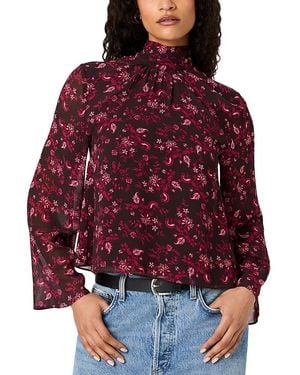 French Connection Marina Silky Chiffon Top - Red
