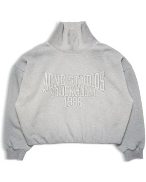 Acne Studios High Neck Sweatshirt - Gray