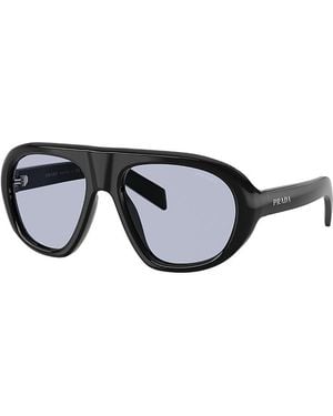 Prada Round Sunglasses, 56Mm - Black