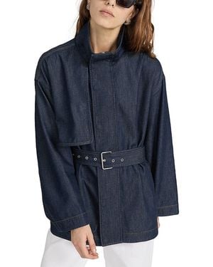 FRAME The Short Field Trench Jacket - Blue