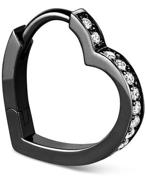 Repossi 18K Antifer Diamond Heart Single Hoop Earring, 0.06 Tcw - Black