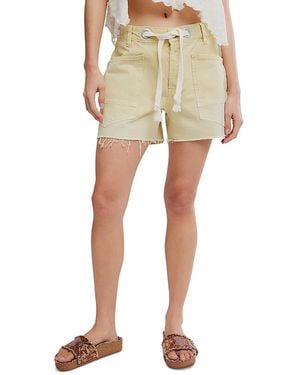 Free People Moxie Denim Shorts - Natural