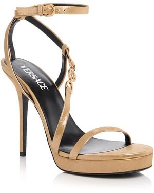 Versace Medusa '98 Strappy Sandals - Metallic