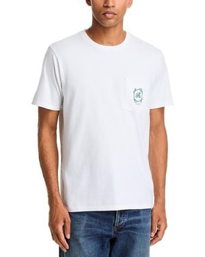 Rag & Bone X Bloom Logo Pocket Cotton T-Shirt - White