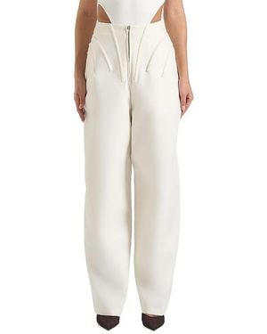 Manière De Voir Rena Corset Sculptural Pants - Natural