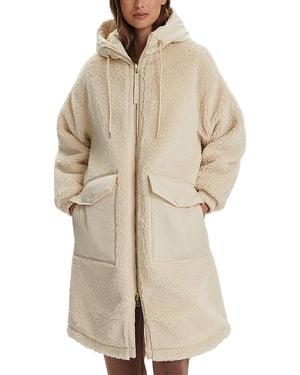 Varley Cyrus Faux Fur Reversible Coat - Natural