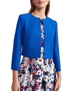 Hobbs Elize Crepe Jacket - Blue