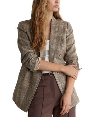 Reiss Sybil Linen Blazer - Brown