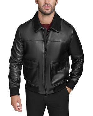 Cole Haan Luxe Leather Jacket - Black