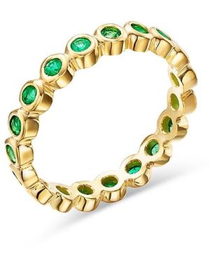Temple St. Clair 18K Cl Color Emerald Bezel Eternity Band - Metallic