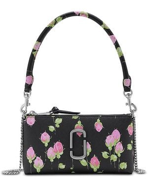 Marc Jacobs The Pochette Floral Wallet On Chain - Black