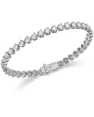 Bloomingdale's Fine Collection Luxe Collection Certified Lab Grown Diamond Tri Prong Tennis Bracelet - White