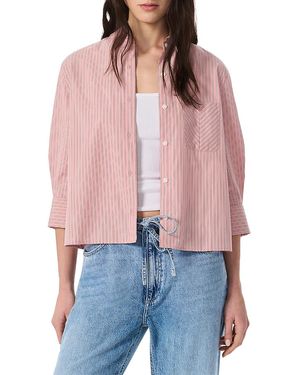 Rag & Bone Lucia Striped Blouse - Red