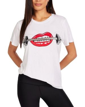 Lauren Moshi Ruthie Barbell Lip Top - White