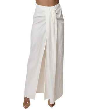 JLUXLABEL Flowing Elegance Maxi Skirt - White