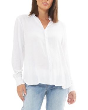 Ripe Maternity Clara Relaxed Button Up Shirt - White