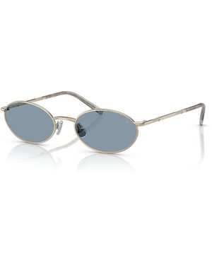 Brunello Cucinelli Timeless Reflections Oval Sunglasses, 51Mm - Blue