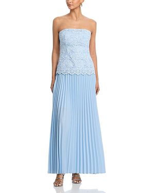 Generation Love Cody Two Tone Lace Pleat Dress - Blue