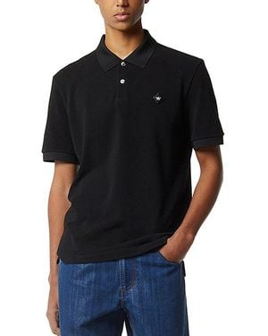 MCM Diamond Patch Pique Polo - Black