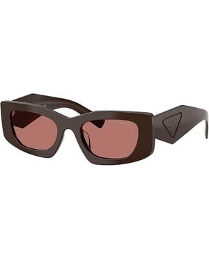 Prada Rectangular Sunglasses, 51Mm - Brown
