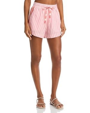 Echo Cassis Swim Cover-Up Shorts - Pink