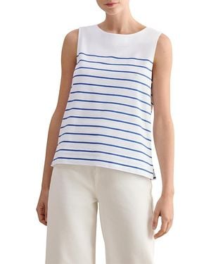 Hobbs Fern Buttoned Back Top - Blue