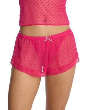 Skarlett Blue Heart Breaker Sheer Shorts - Pink