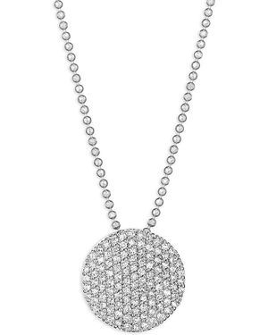 Phillips House 14K Affair Diamond Pave Infinity Pendant Necklace, 16-18 - White