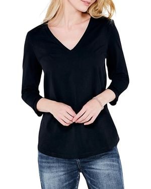 NIC+ZOE Nzt Roll V Tee - Black