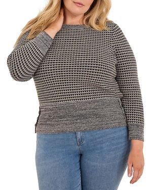 NIC+ZOE Marled Tuck Sweater - Gray