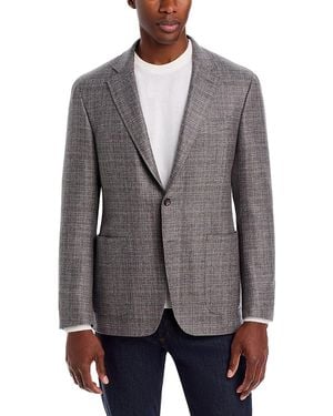 Canali Kei Textured Solid Trim Fit Sport Coat - Gray