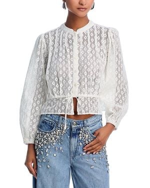 Aqua Lace Blouse - White