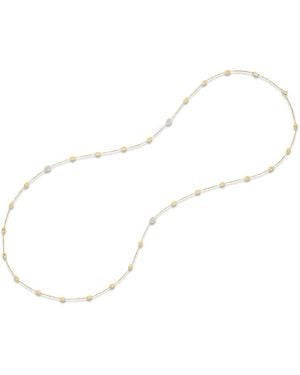 Marco Bicego 18K Siviglia Diamond & Textured Link Long Chain Necklace - White