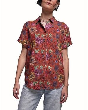 WILDFANG The Empower Button Up Shirt - Red