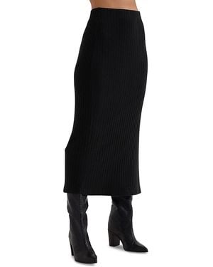Bella Dahl Knit Midi Skirt - Black