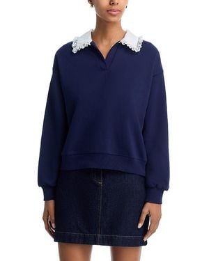Aqua Ruffle Sweatshirt - Blue