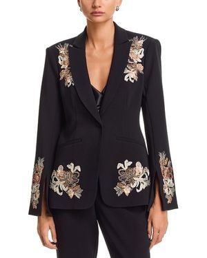 Cinq À Sept Floral Border Isby Jacket - Blue