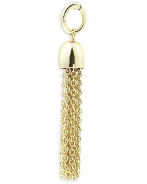 Aqua Chain Fringe Charm - Metallic