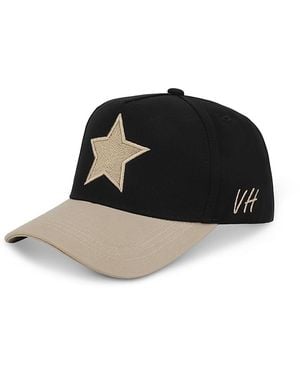 Vintage Havana Two Tone Star Trucker Hat - Black