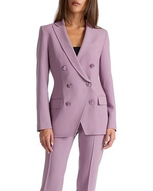 Santorelli Paco Double-Breasted Six-Button Jacket - Purple
