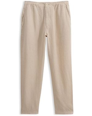Wax London Kurt Washed Linen Pants - Natural